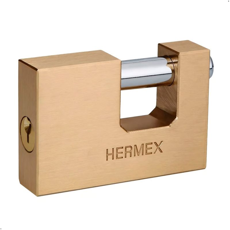 HERMEX - Candado Antipalanca 80 mm cuerpo de hierro, Hermex