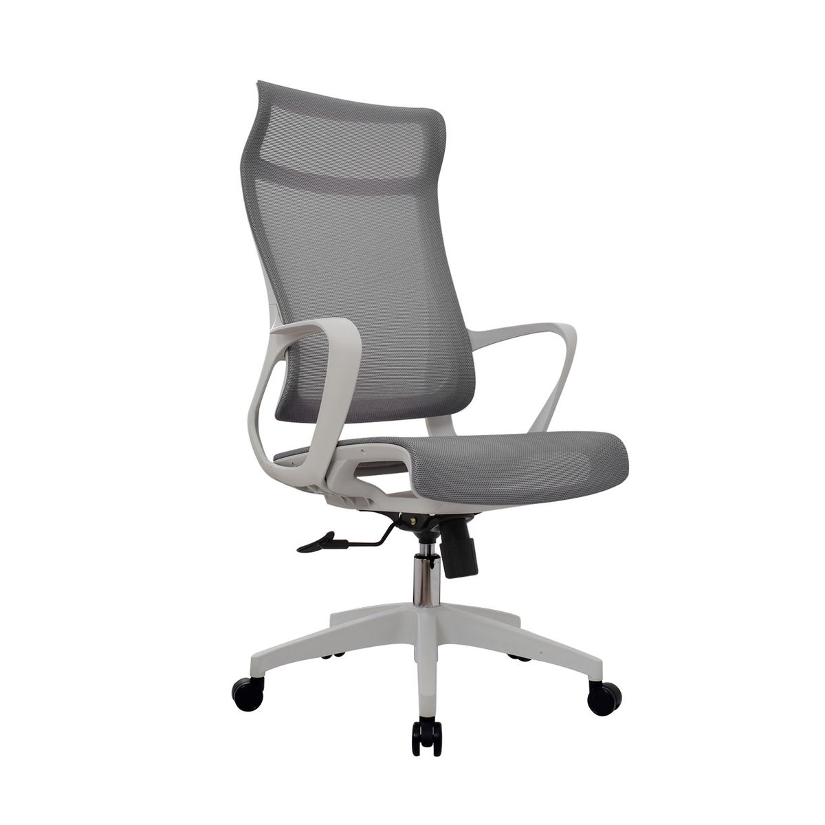 BONNO - Silla de Escritorio Rigs Full Malla Con Cabecero Gris Bonno