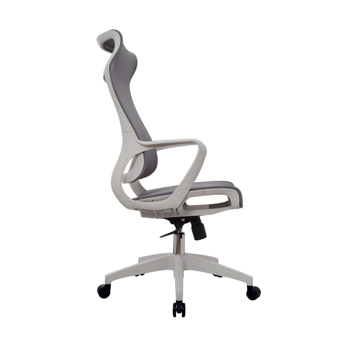 BONNO - Silla de Escritorio Rigs Full Malla Con Cabecero Gris Bonno