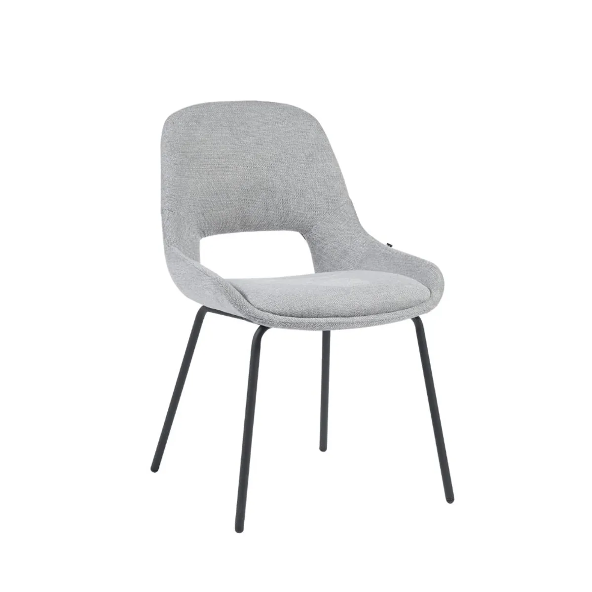 NIHM - Silla Comedor de Metal Vizarr Gris Claro