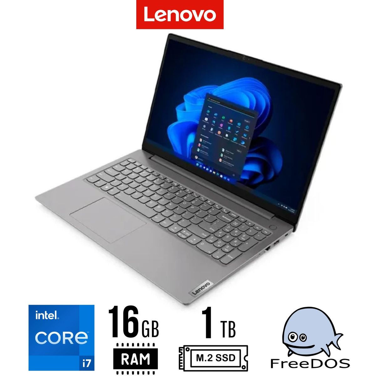 LENOVO - LAPTOP LENOVO V15 G4 IRU, INTEL CORE i7-1355U, 16GB, SSD 1TB, 15.6" FHD, WINDOWS 11 PRO