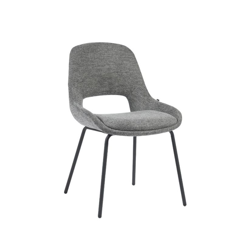 NIHM - Silla Comedor de Metal Vizarr Gris Oscuro