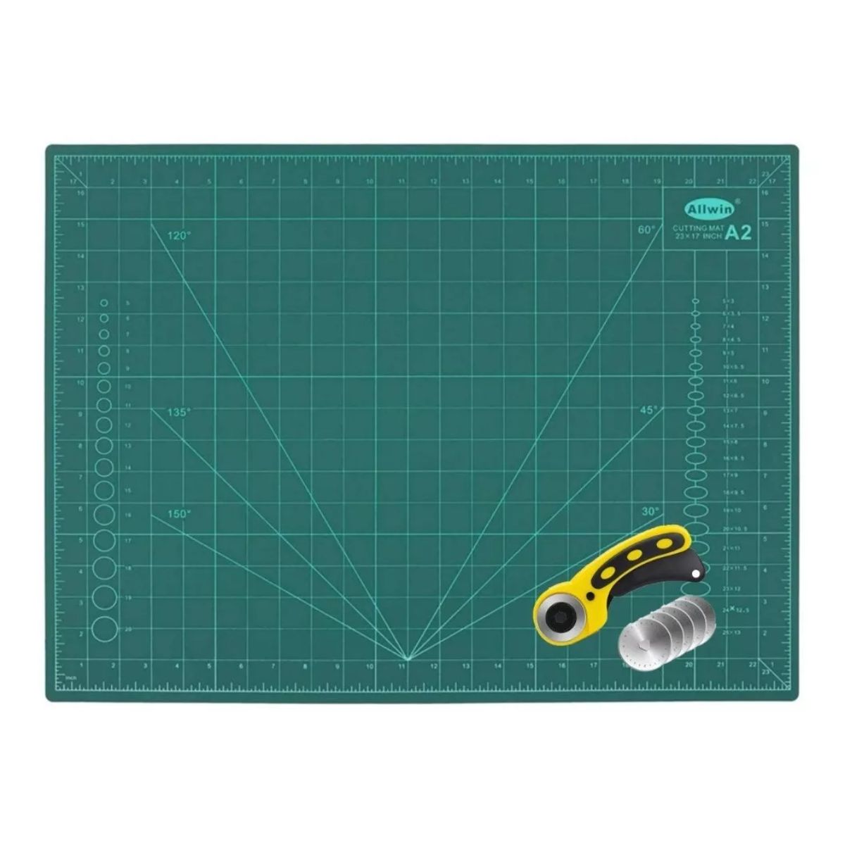 GENERICO - Tabla De Corte A2 60x45 Cm+ Cortador Cutter 45mm Y Repuestos