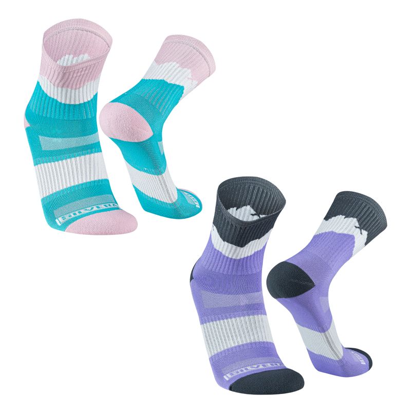 SILVERA NANOTECH - Medias de Compresión Deportivas Antibacteriales para Trail Running