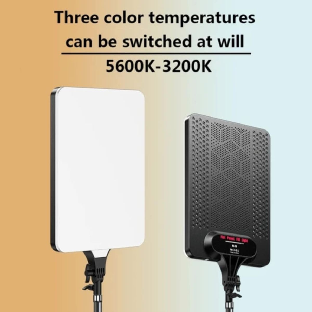 GENERICO - Luz LED Reflector Panel de iluminación de Estudio con Tripode