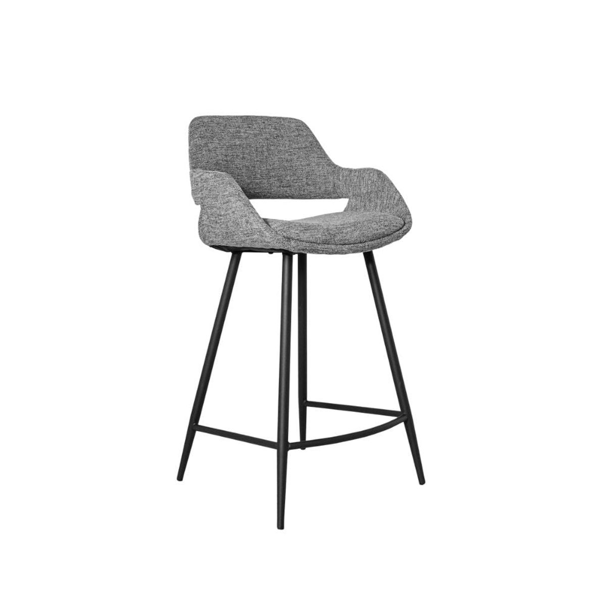 NIHM - Silla Bar de Metal Crush Gris Oscuro 75 cm