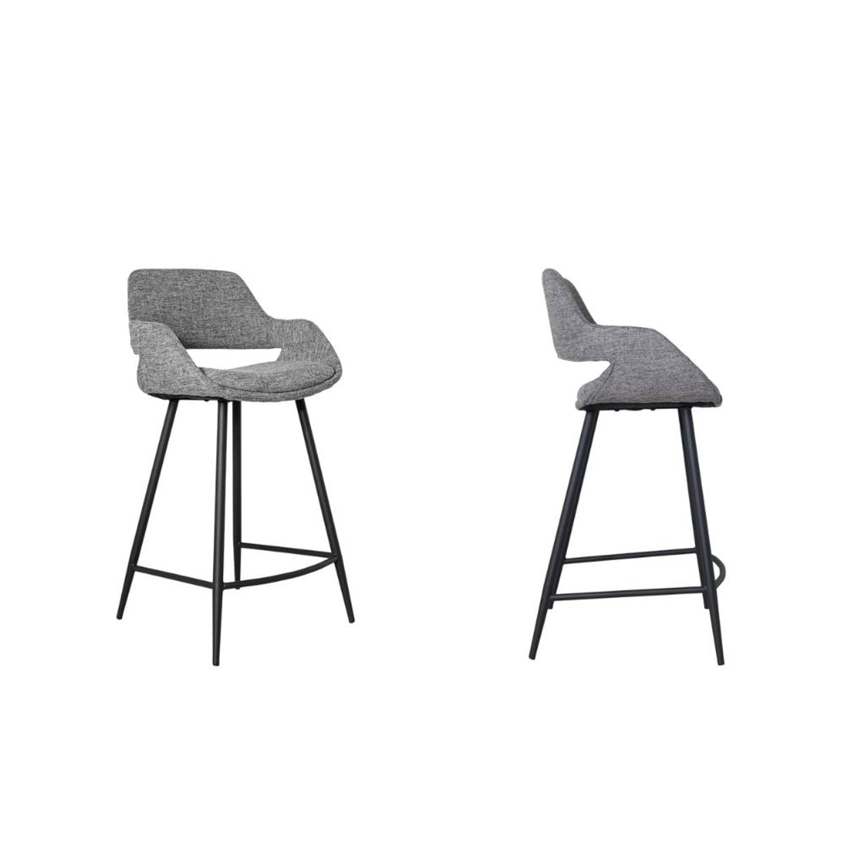 NIHM - Silla Bar de Metal Crush Gris Oscuro 75 cm