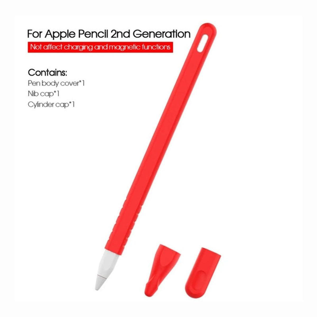 GENERICO - Case Para Apple Pencil 2da Generacion - ROJO