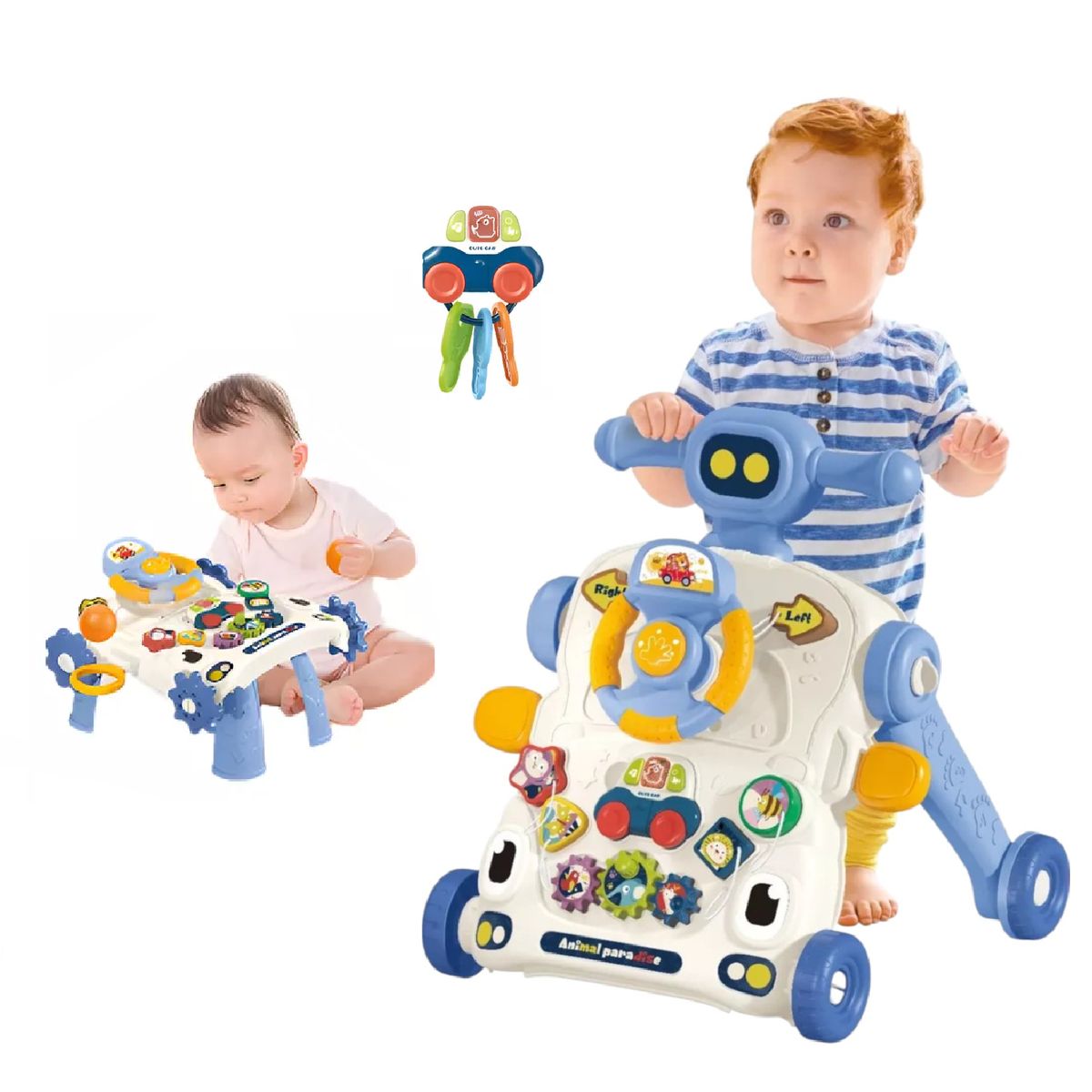 GENERICO - Nuevo Andador Caminador 3 en 1 Musical Robot -Azul