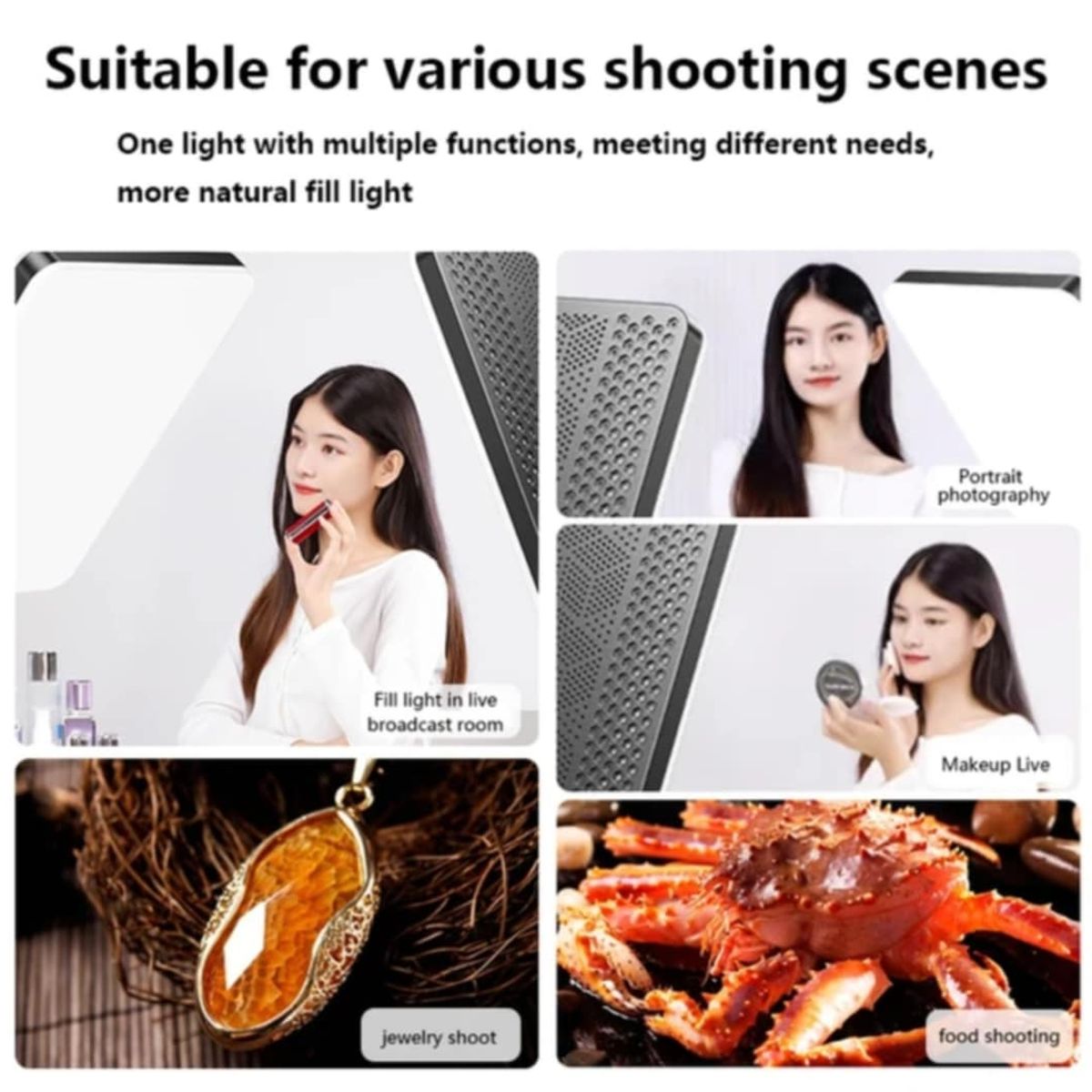 GENERICO - Reflector Luz LED Panel de iluminación de Estudio con Tripode