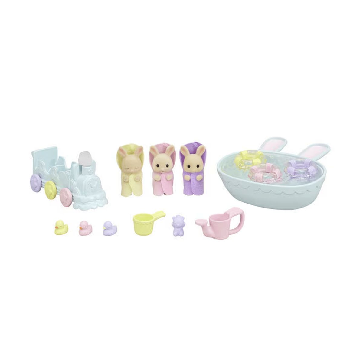 SYLVANIAN FAMILIES - Sylvanian Families Calico Critters Juego de Baño Trillizos Conejito