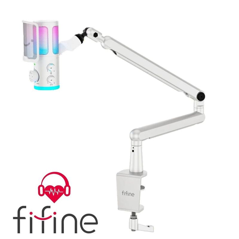 FIFINE - Micrófono Fifine TAM6 White con Brazo