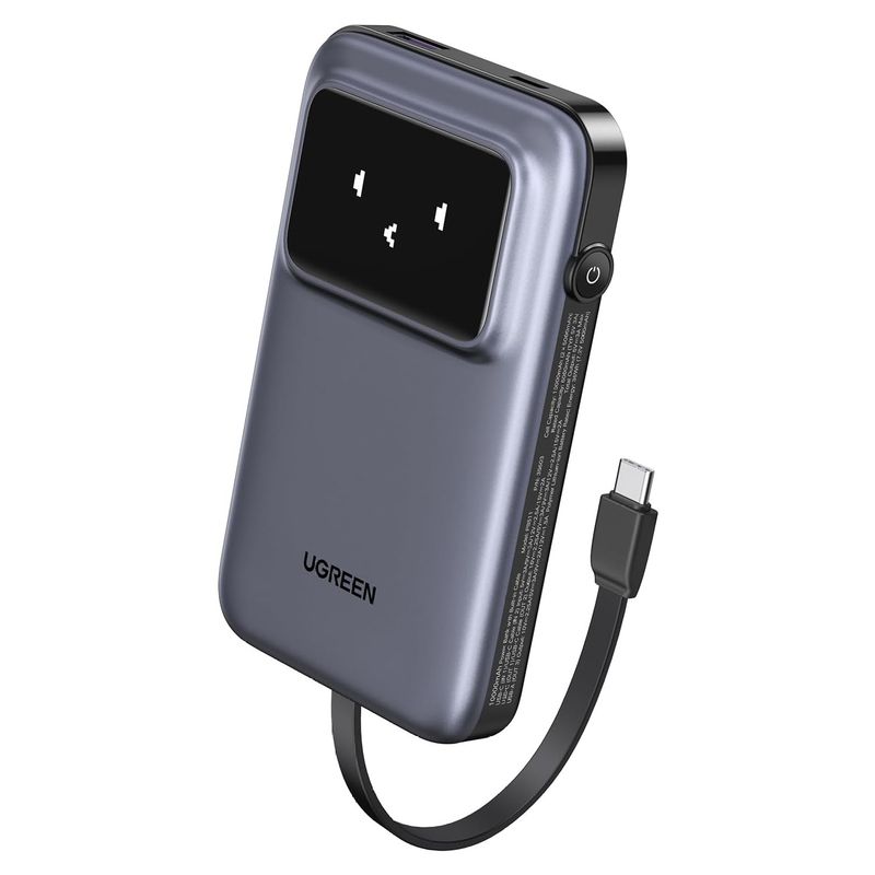 UGREEN - Ugreen Power Bank 10000mAh USB-C Integrado 30W QC TFT PB511 - 35603B