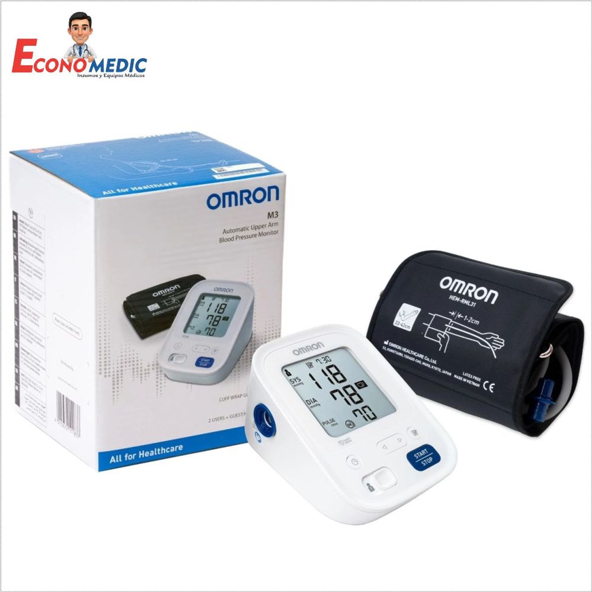 OMRON - Tensiometro digital de brazo HEM-7154E M3 Omron