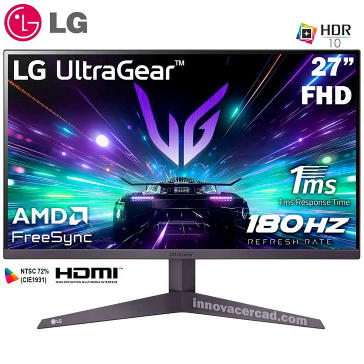 LG - Monitor LG UltraGear 27GS50F-B de 27 FHD 180Hz 1ms MBR HDR10