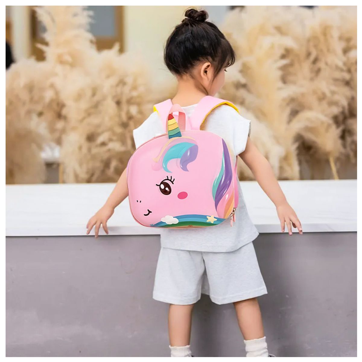 GENERICO - MOCHILA 35 CON DISEÑO UNICORNIO PARA NIÑAS