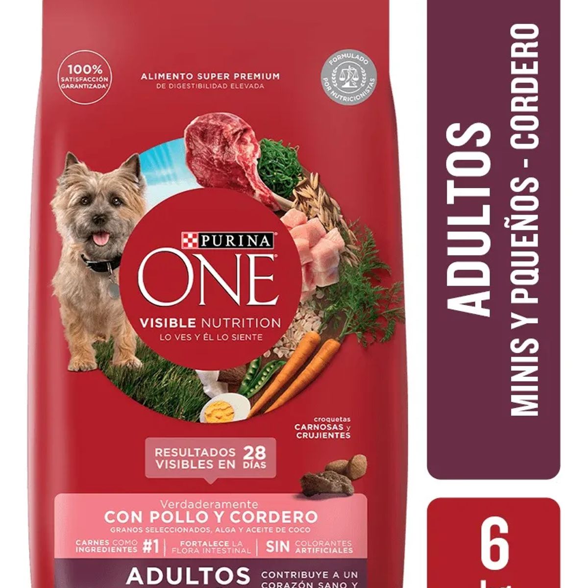 PURINA - Purina One Adultos Perro Mini 6kg Sabor Pollo-Cordero