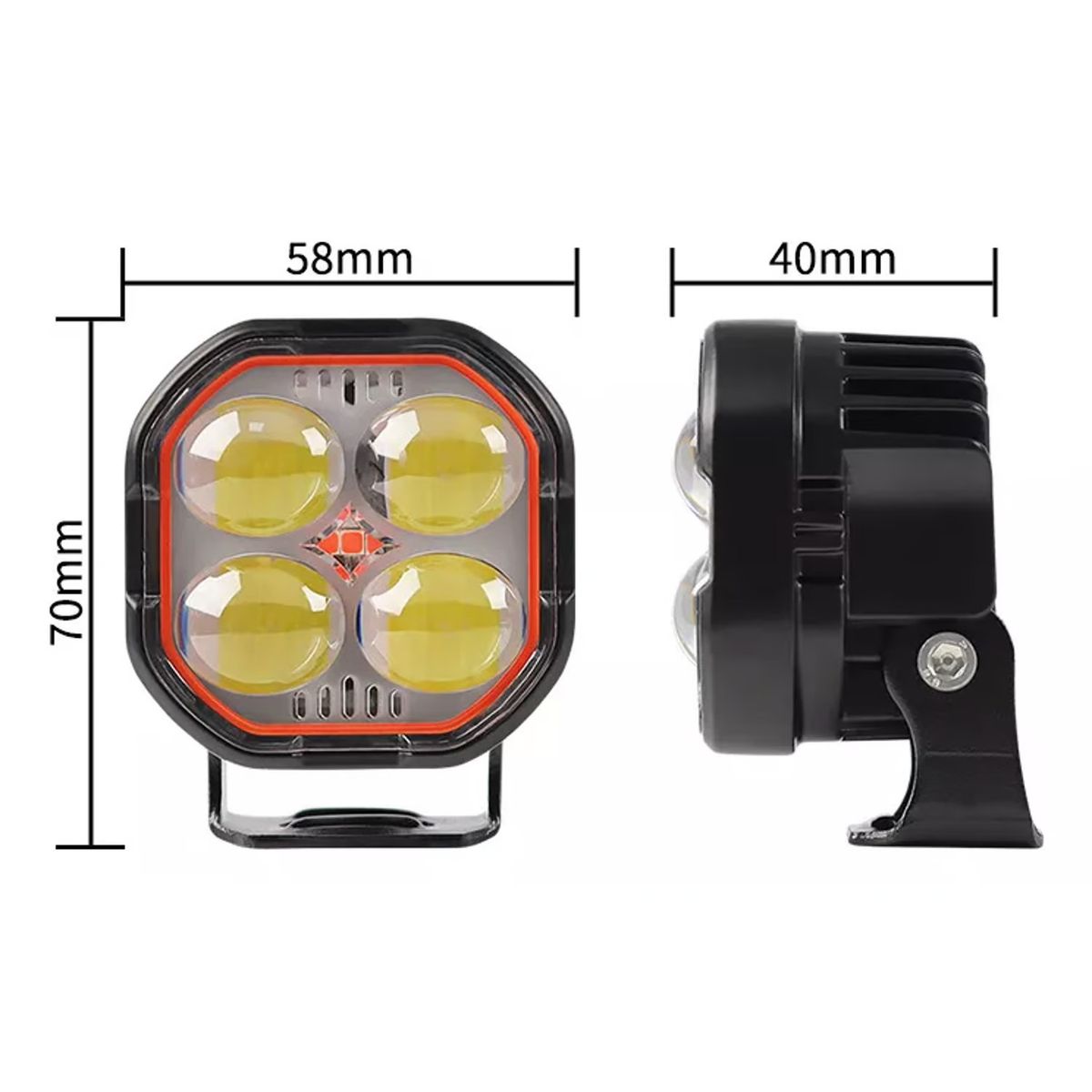 GENERICO - Faros De Auxiliares Luz Led 5 Funciones 80w X2