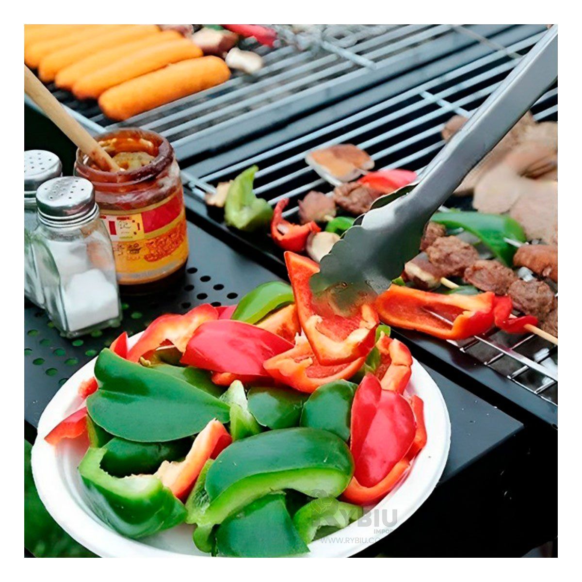 RYBIU IMPORT - Pinza Multiusos Moderna de 285 cm x 4 cm en Color Plateado