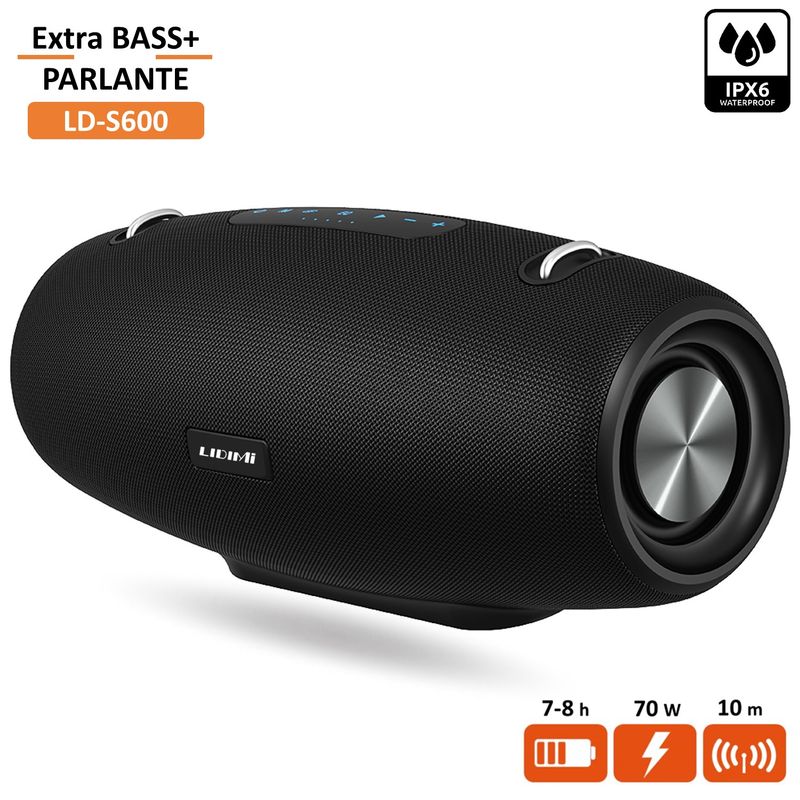 LIDIMI - Parlante Bluetooth LIDIMI XBASS 70W USB BT LD-S600 Black