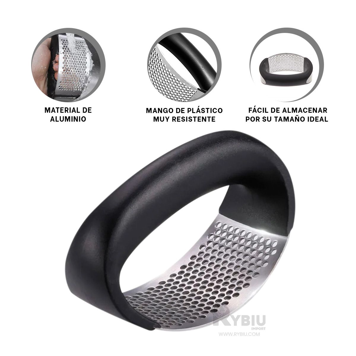 RYBIU IMPORT - Trituradora Facil de Guardar en Negro Y+Papel de Regalo