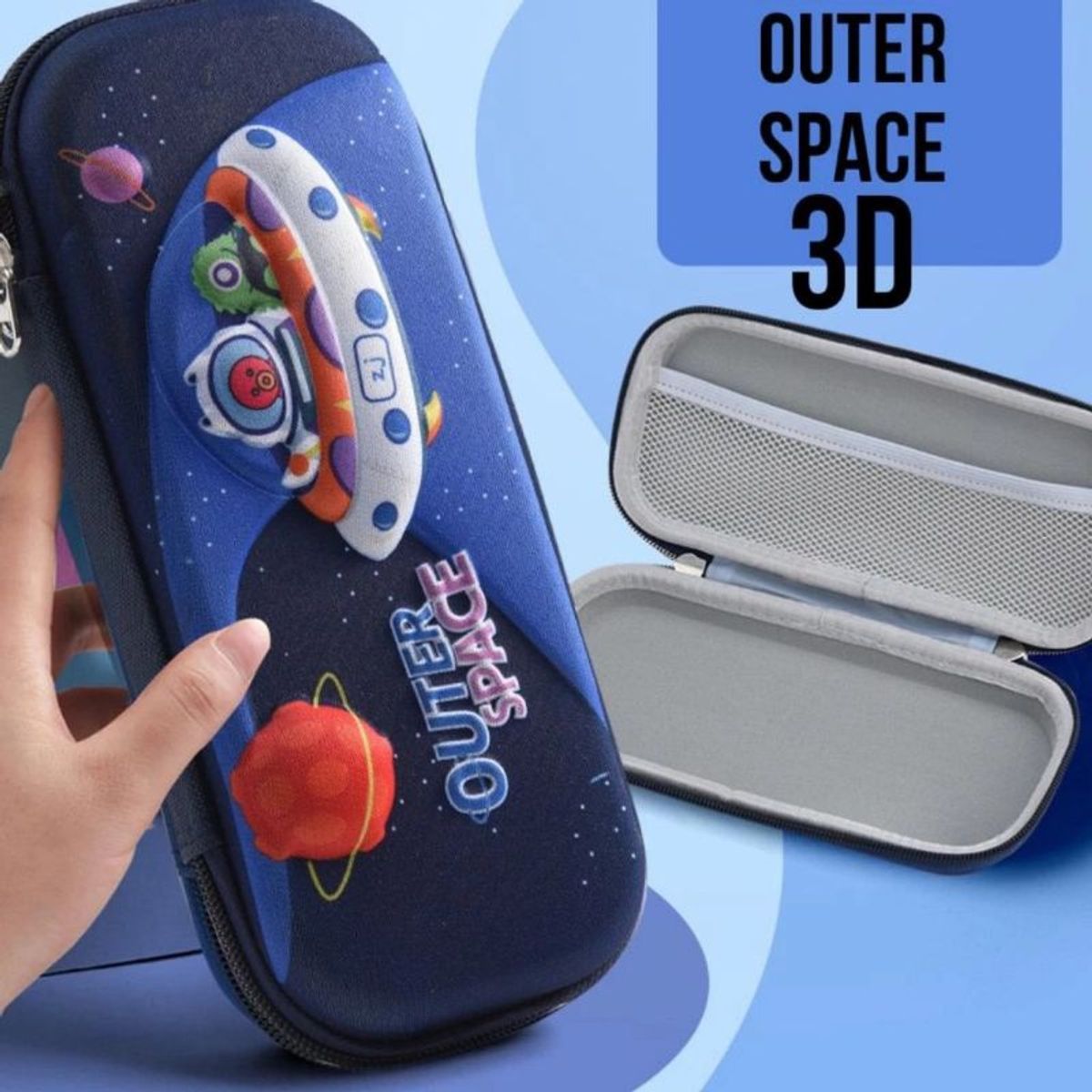 GENERICO - CARTUCHERA ORGANIZADOR NECESER 3D ESCOLAR DISEÑOS PARA NIÑAS KAWAII