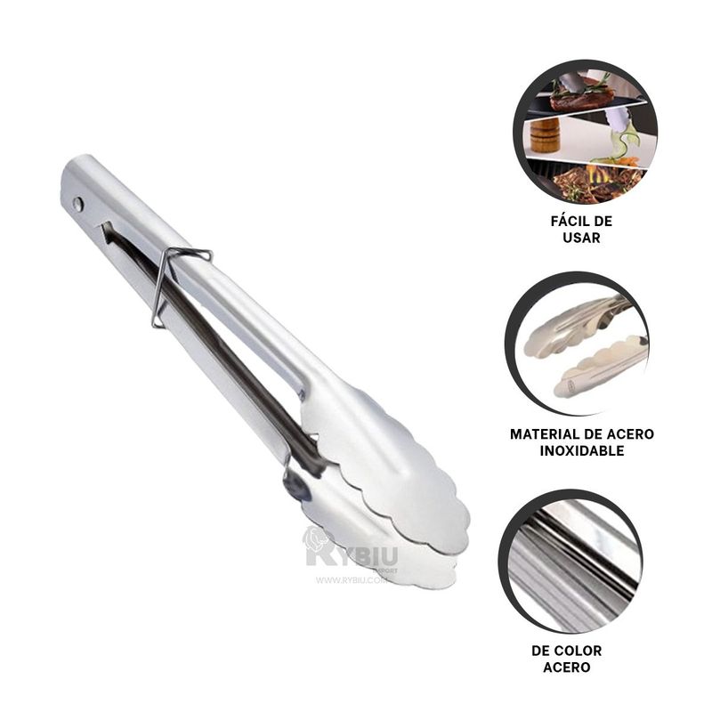 GENERICO - Tenazas Resistente de 285 x 4 cm Plateado Y+Regalo Agendita