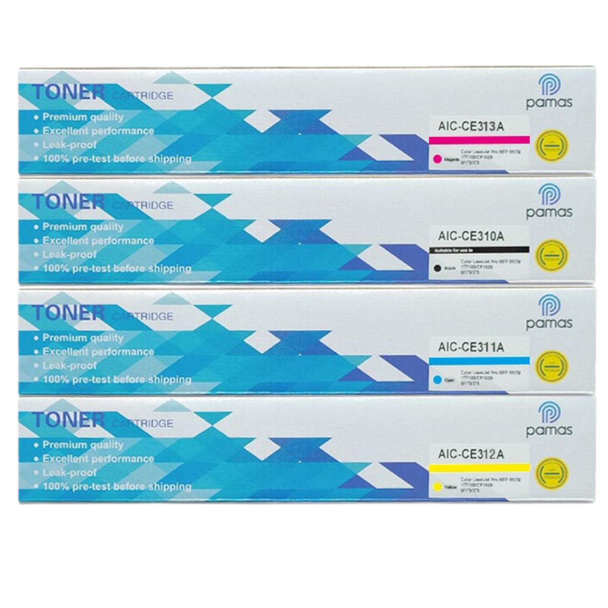GENERICO - kit Toner PAMAS Compatible HP126A130A  Black-cyan-magenta-yellow