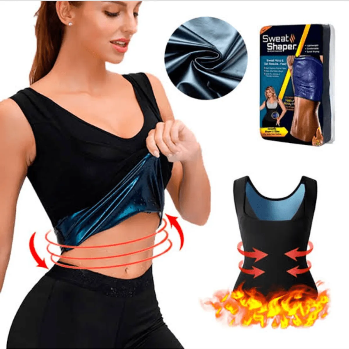 GENERICO - Sweat Shaper Camiseta Reductora Adelgazadora Faja Sauna