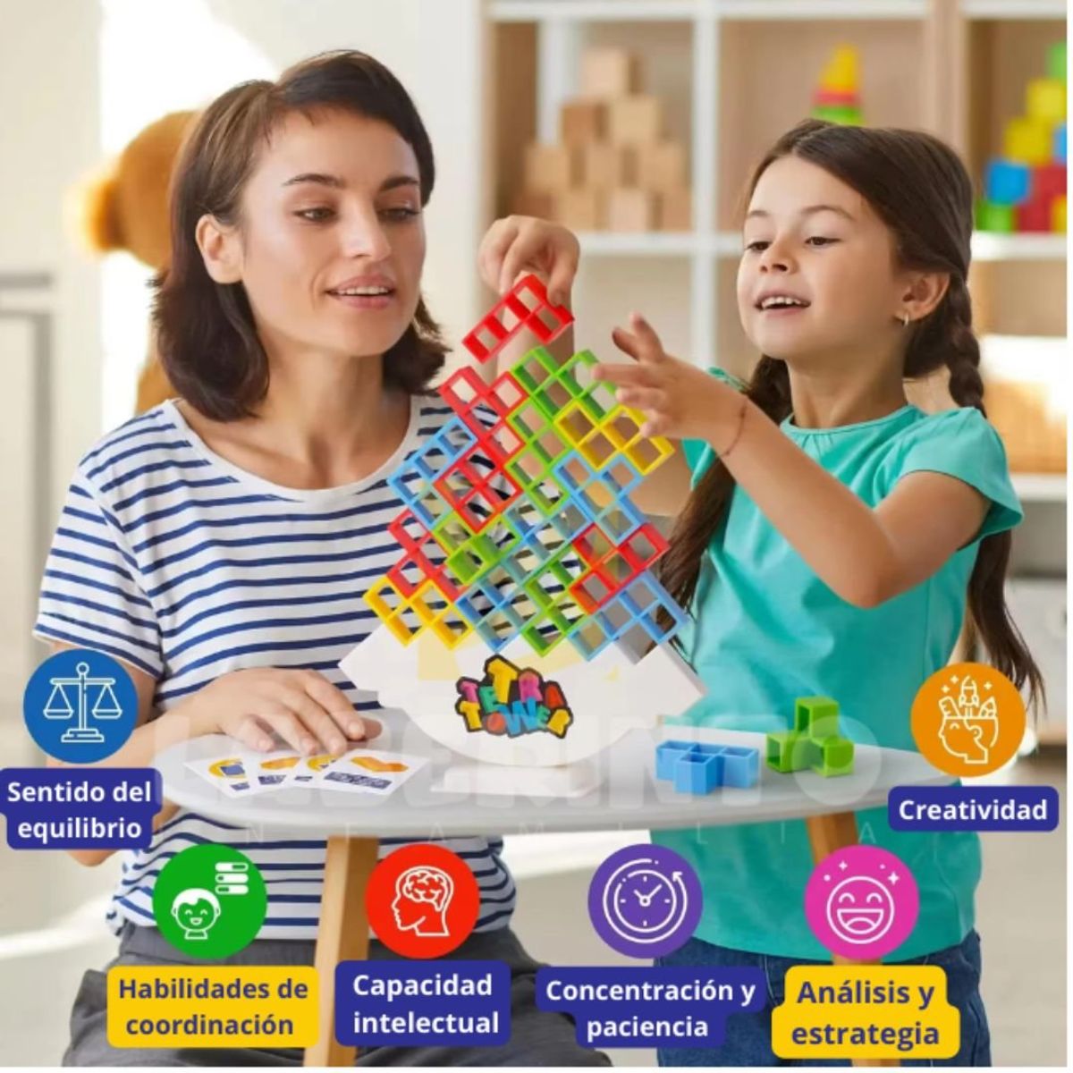 GENERICO - TETRA TOWER JUEGO DE EQUILIBRO 64 PIEZAS