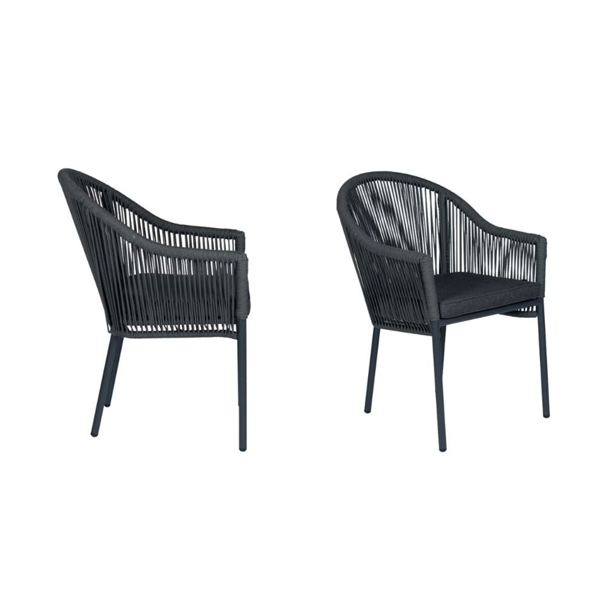 NIHM - Silla de Terraza Nina de Rattan Gris
