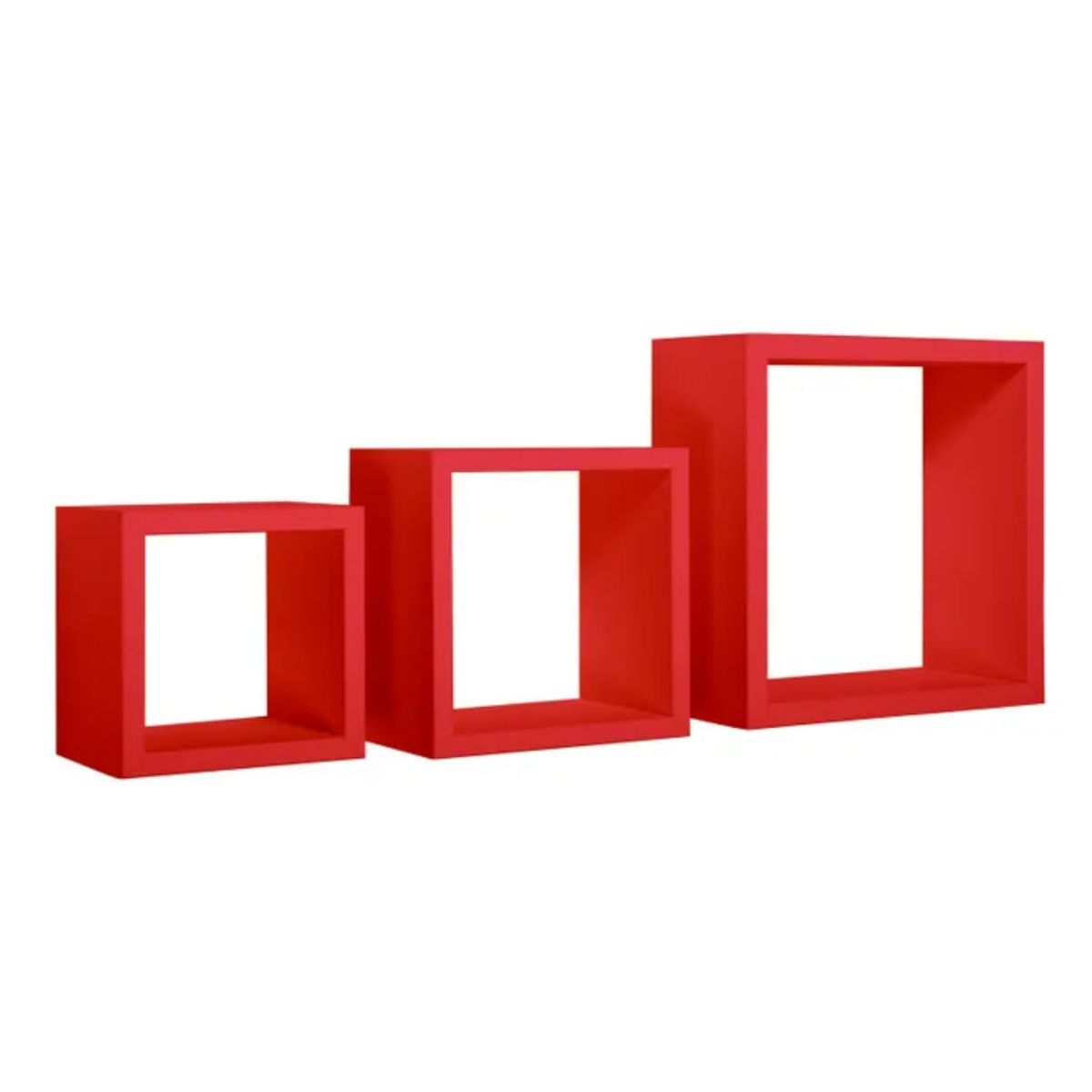 GENERICO - Repisa Cubo Infantil Flotante Rojo Muebles Gaudi