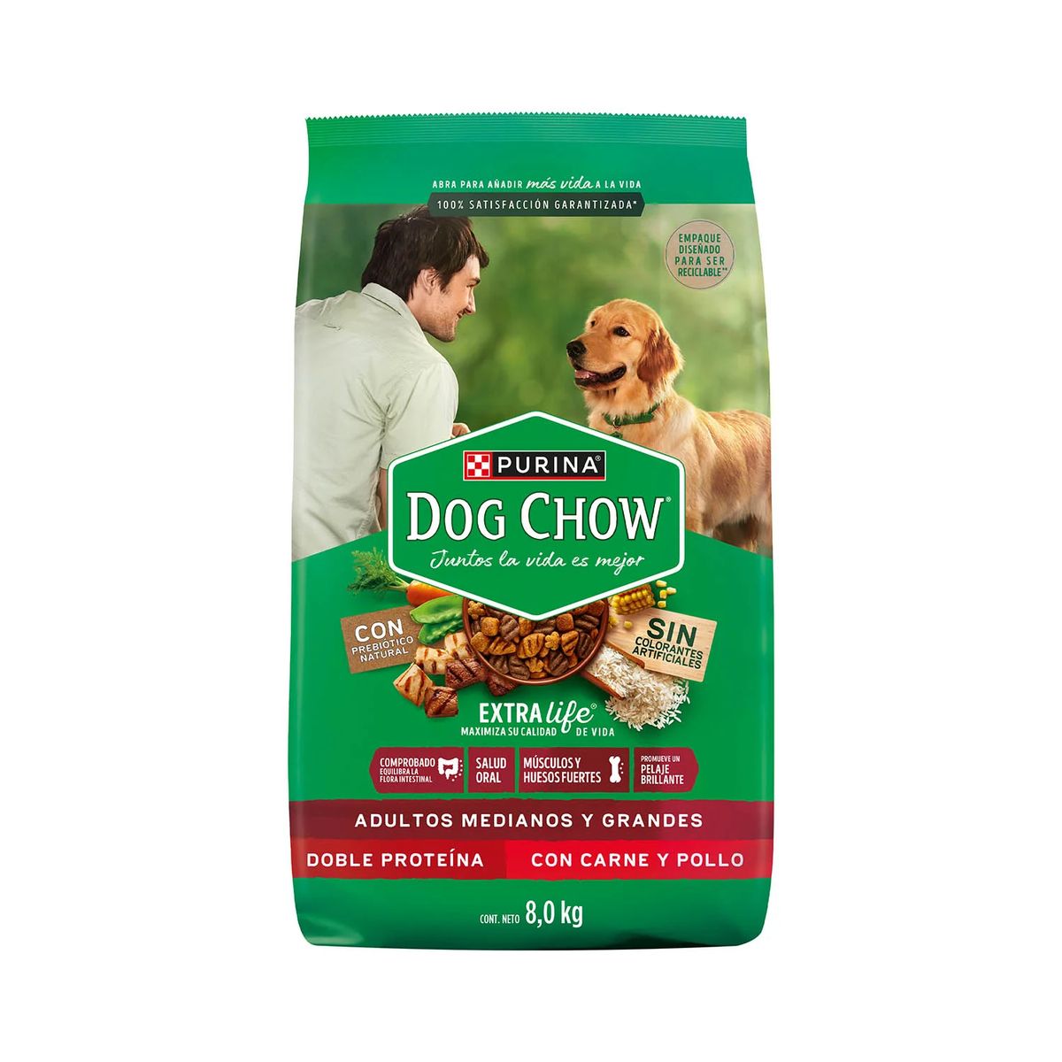 PURINA - Alimento Para Perros Dog Chow Medianos Y Grandes 8kg