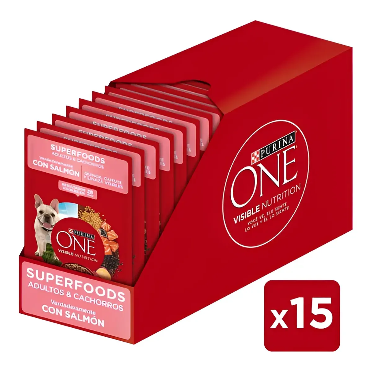 PURINA - Alimento Húmedo Perro Purina One® Superfoods Sobre 85gx15und