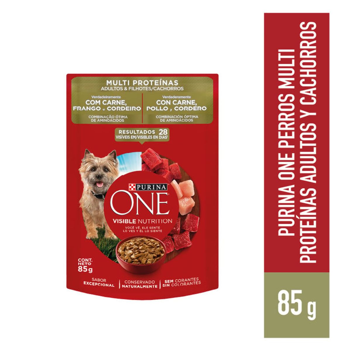 PURINA - Purina One Multiproteínas Perro Sobre Carne 85g x15 unidades