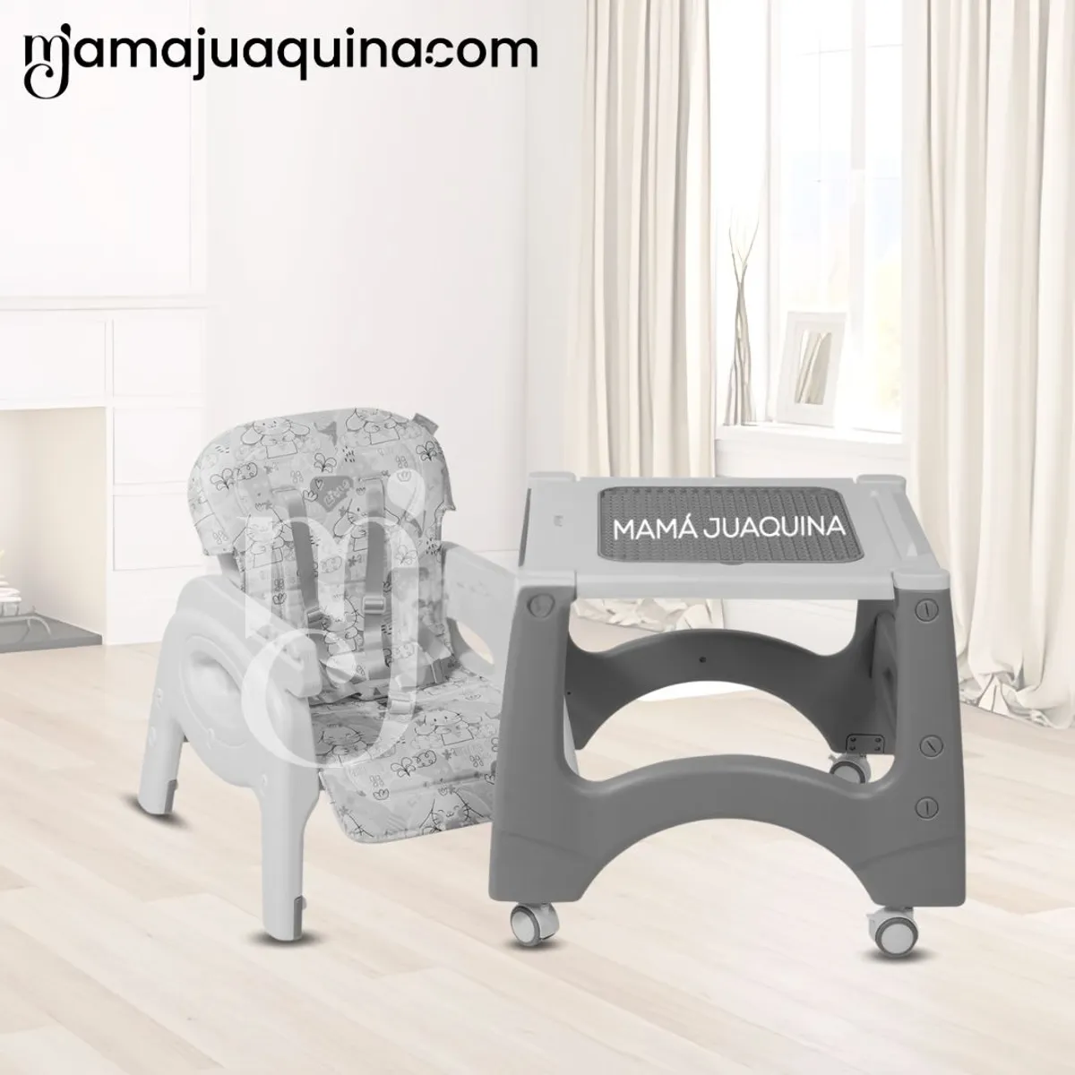 BABY - Silla de Comer 3 en 1 «CHAIRMAN» Light Blue