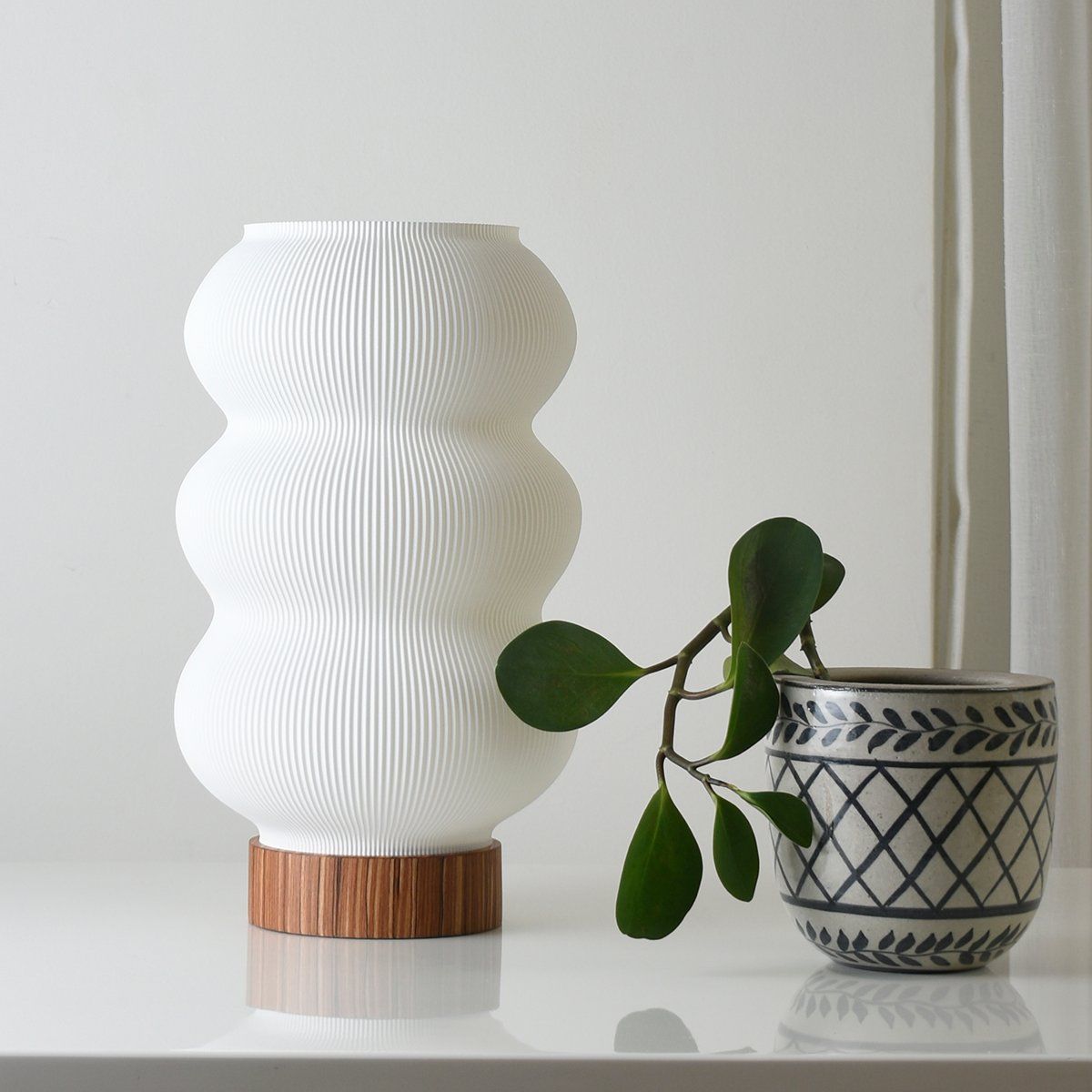 GENERICO - Lámpara de madera con Pantalla 3D Mosul