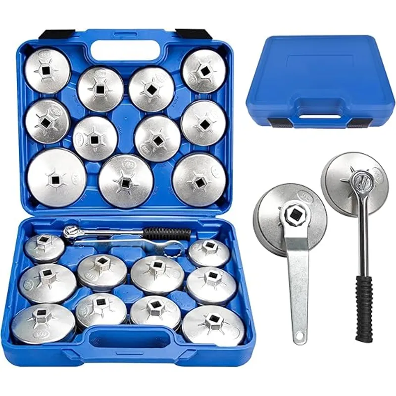 GENERICO - Juego de Llaves de Extractor de Filtro de Aceite 23 Piezas