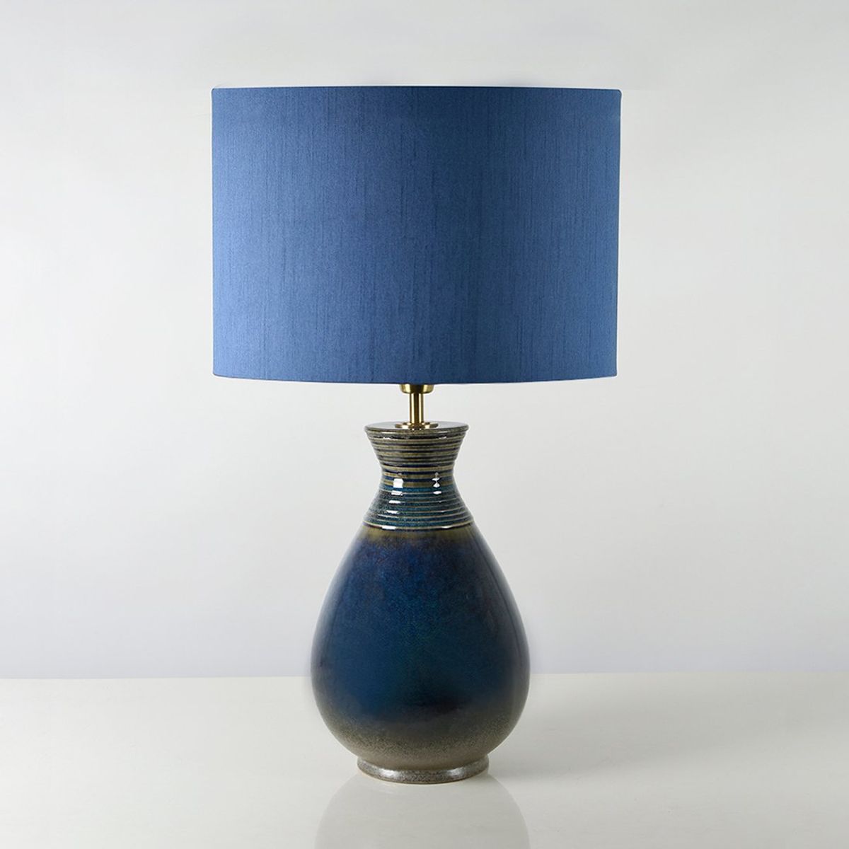 GENERICO - Lámpara de mesa Glasgow Pantalla Azul