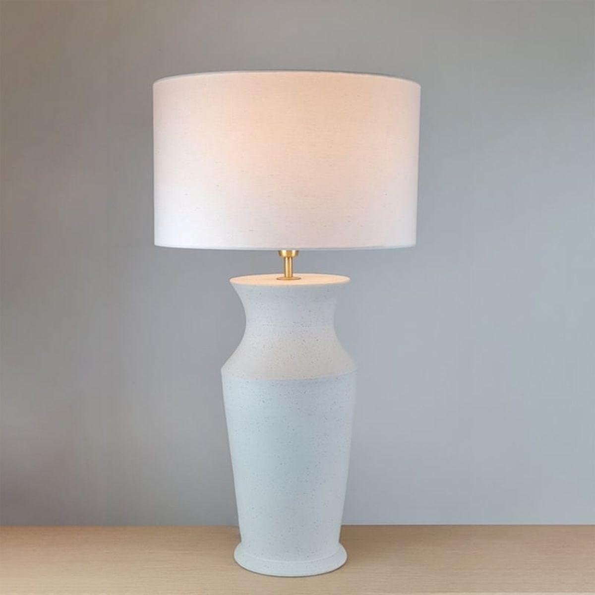 GENERICO - Lámpara de mesa Alabastro Blanco Ceramica