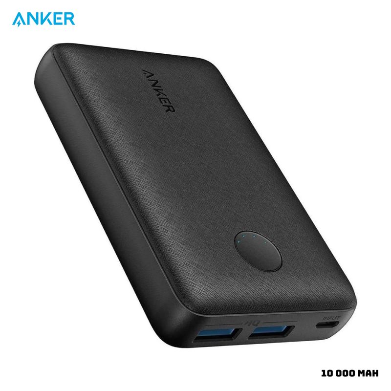 ANKER - CARGADOR PORTATIL ANKER 10000 MAH 12W CARGA RAPIDA - NEGRO