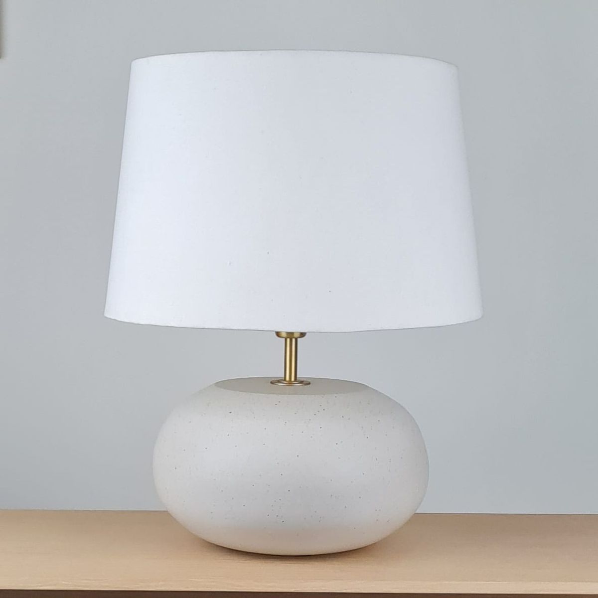 GENERICO - Lámpara de mesa Agata Blanco Ceramica