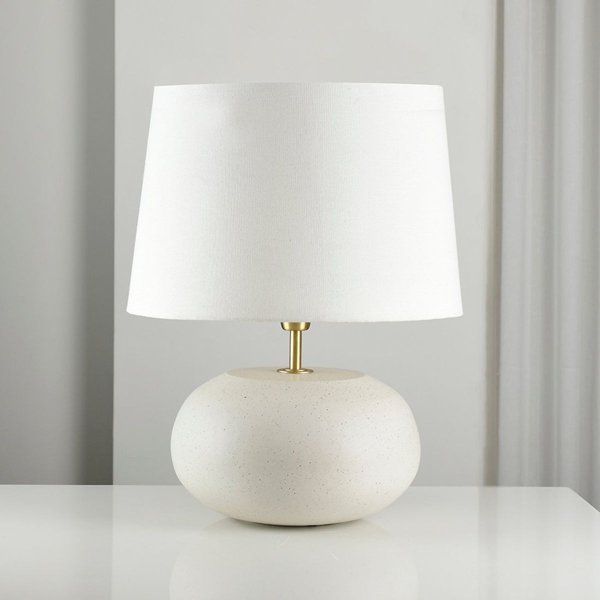 GENERICO - Lámpara de mesa Agata Blanco Ceramica