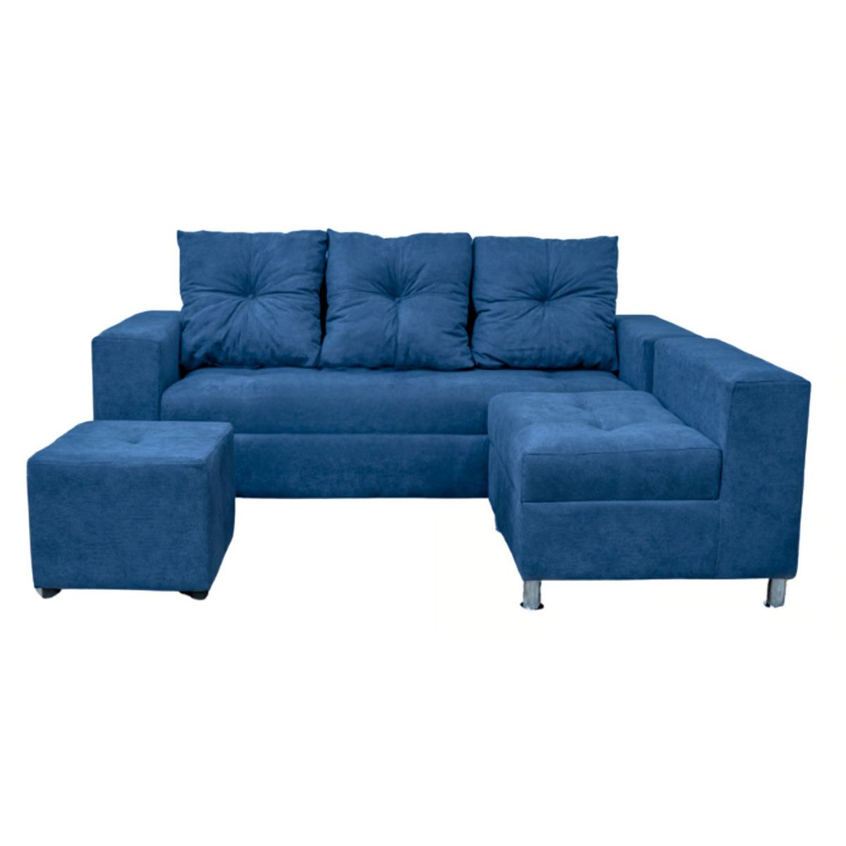 GENERICO - Sofá Seccional Minimalista Perú + Puff de Regalo - Azul Claro