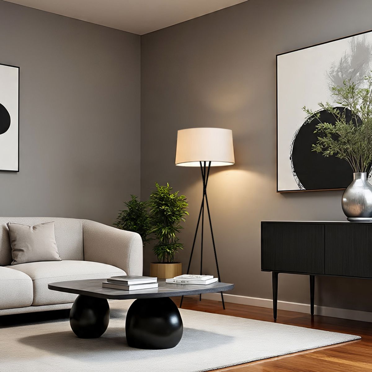 GENERICO - Lámpara de pie Zen Hueso