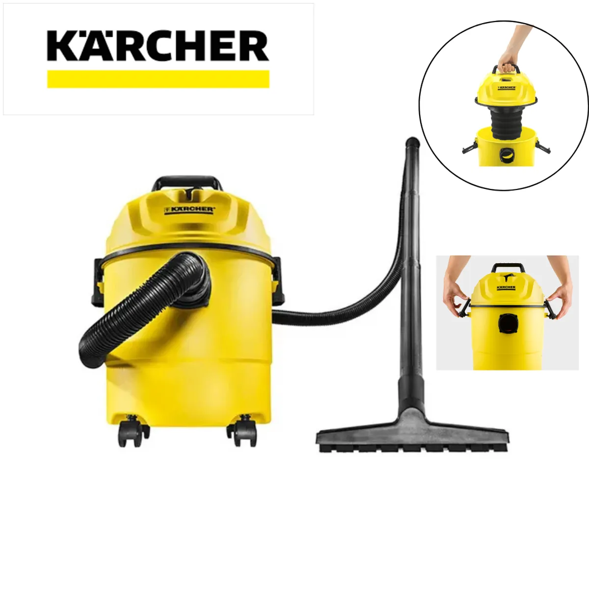 KARCHER - Aspiradora Multiuso Karcher de 1200w 15L Para Polvo y Agua