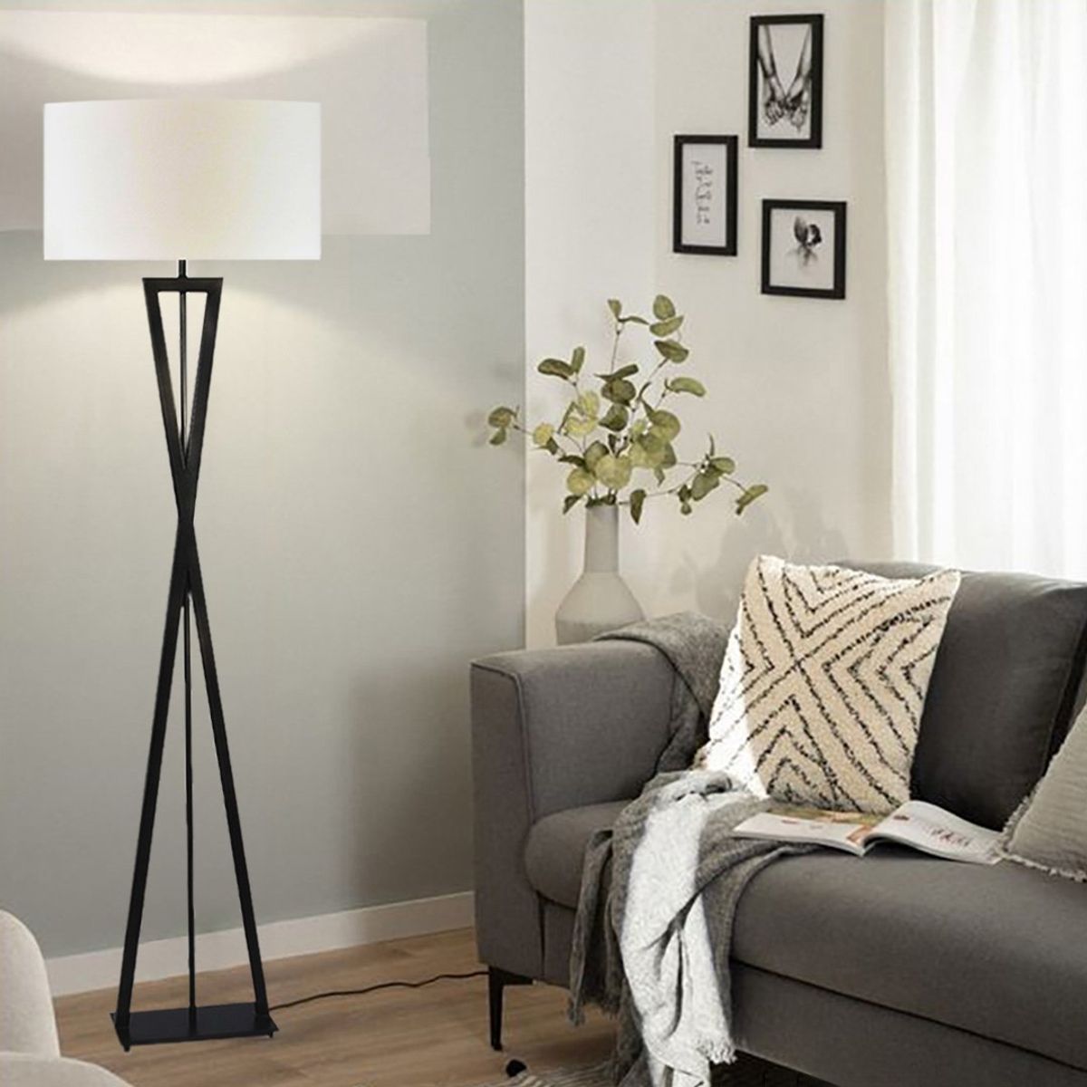 GENERICO - Lámpara de pie Mali Hueso