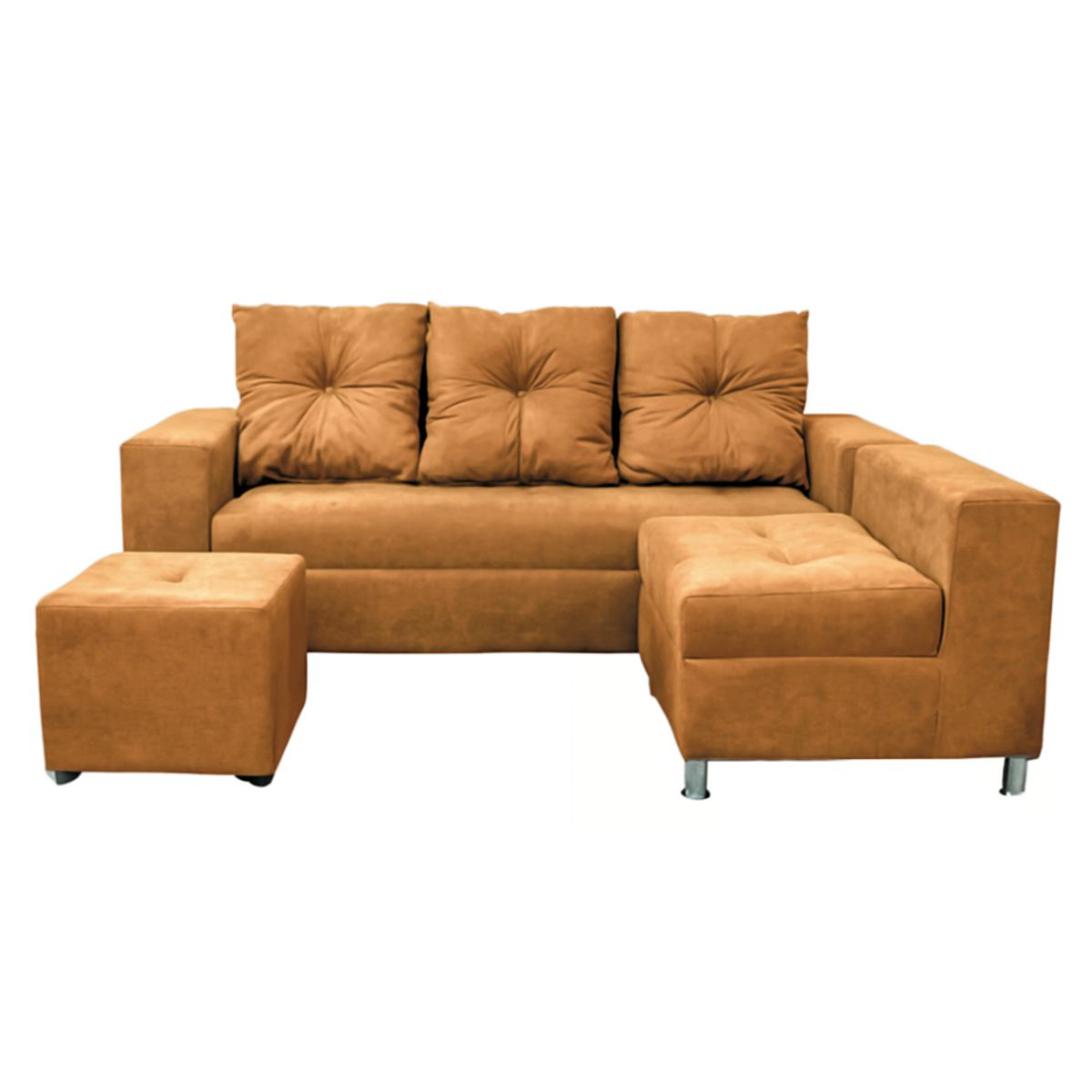 GENERICO - Sofá Seccional Minimalista Perú + Puff de Regalo - Mostaza