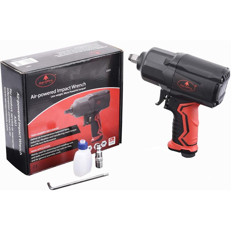 GENERICO - Pistola Neumática 1/2" Llave de Impacto de Aire 1150 NM