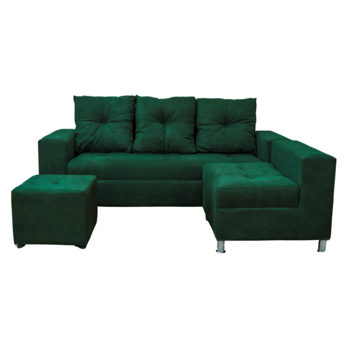 GENERICO - Sofá Seccional Minimalista Perú + Puff de Regalo - Verde
